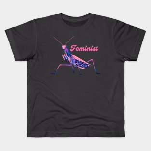 Praying Mantis is a Feminist Kids T-Shirt